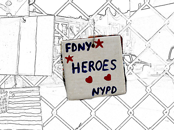 At the 6th Ave memorial