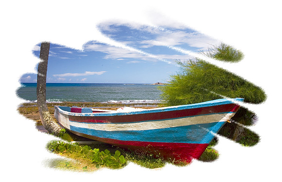 A boat in Vega Baja, Puerto Rico.