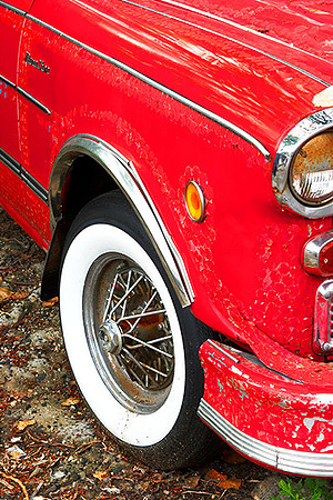 Detail of a Checker car.