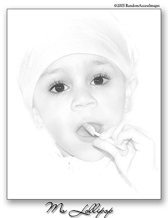 Ms Lollipop in b&w.