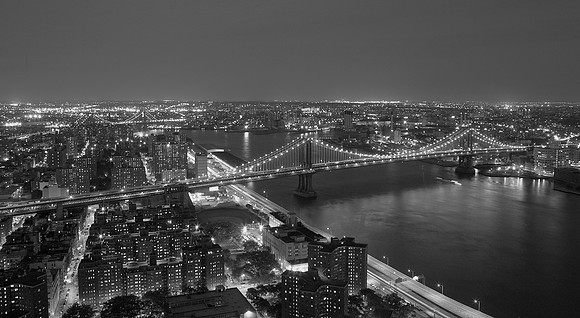 A BW of Manhattan Bridge, NYC